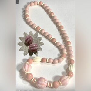 Earring necklace vintage Free people Matching set Vintage necklace AND earrings